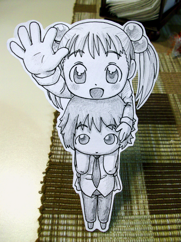 tezuka rin and ibarazaki emi (katawa shoujo) drawn by pimmy