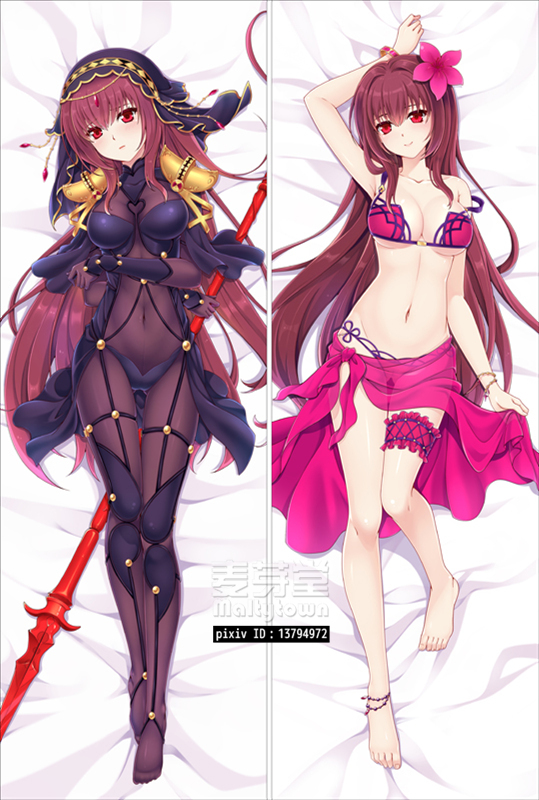 scathach (fate and 1 more) drawn by bakugadou