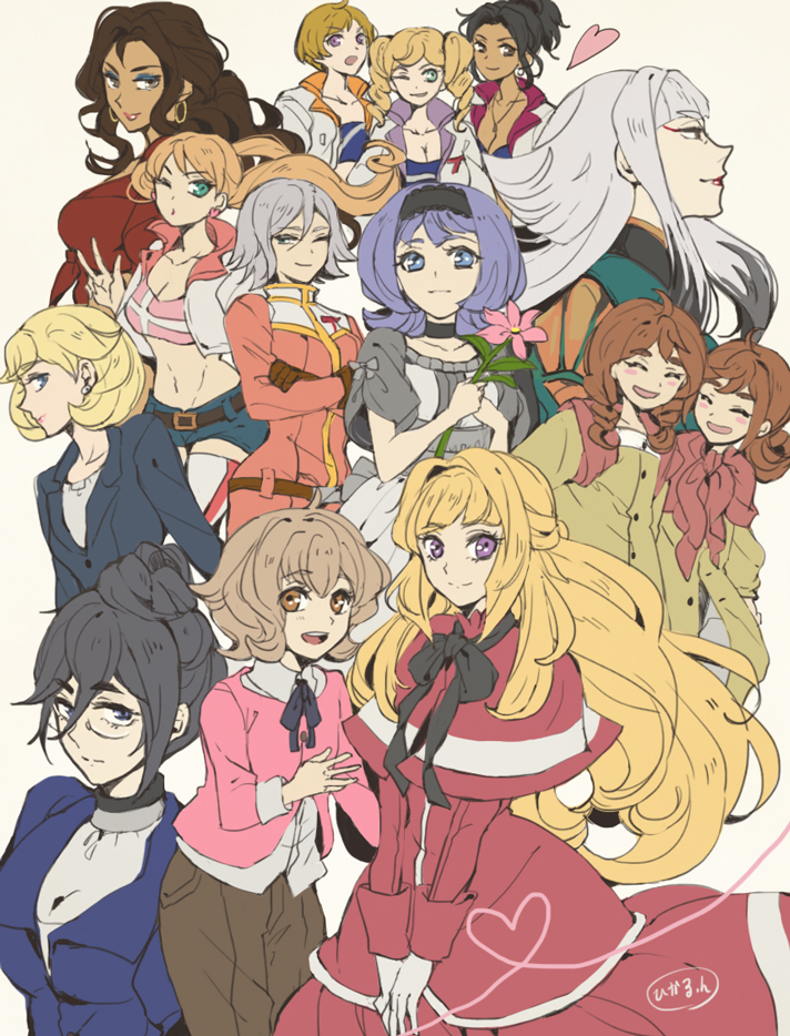 kudelia aina bernstein, atra mixta, lafter frankland, fumitan admoss, almiria bauduin, and 9 more (gundam and 1 more) drawn by hara_hikaru