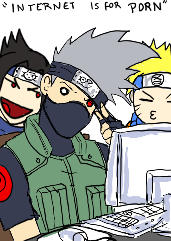 uzumaki naruto, uchiha sasuke, hello kitty, and hatake kakashi (naruto and 2 more) drawn by zentagas