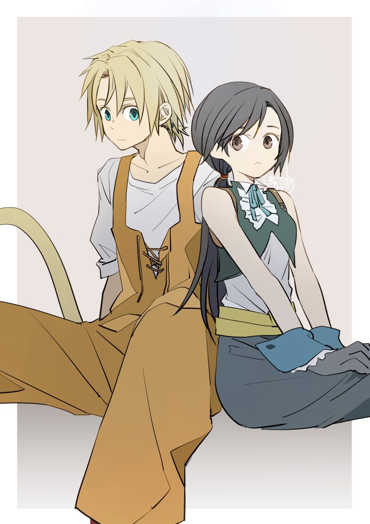 zidane tribal and garnet til alexandros xvii (final fantasy and 1 more) drawn by takase_toho