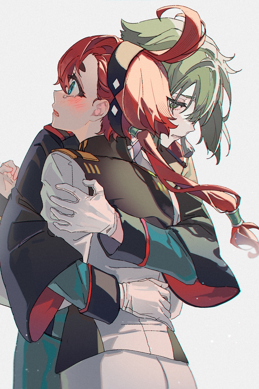 suletta mercury and elan ceres (gundam and 1 more) drawn by lunar_(lunar_815)