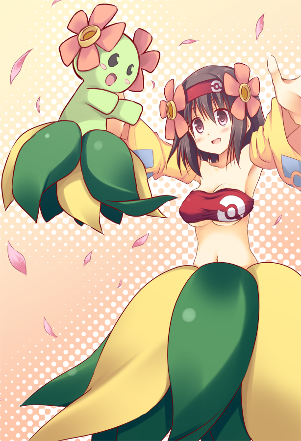erika and bellossom (pokemon and 1 more) drawn by akane_souichi