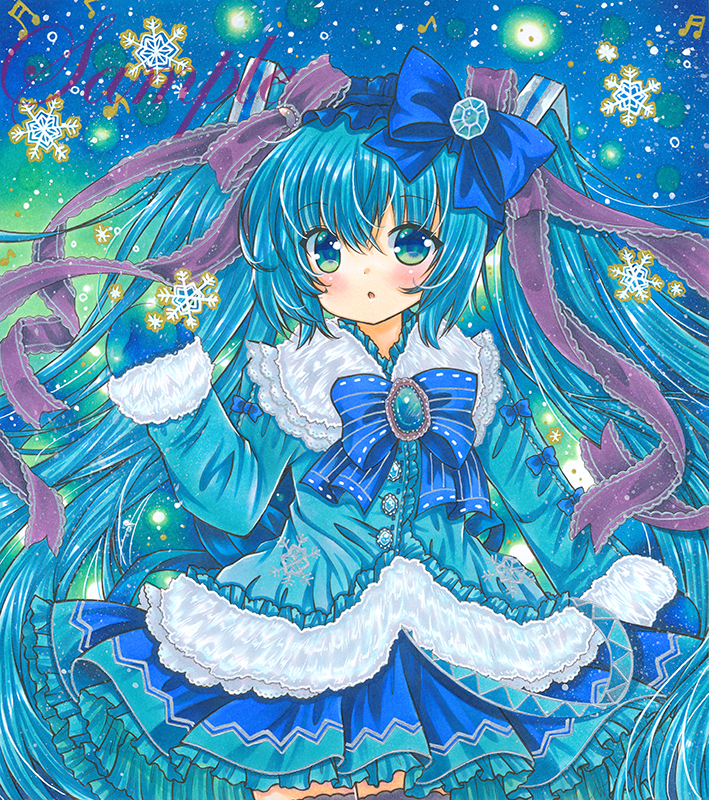 hatsune miku and yuki miku (vocaloid) drawn by rui_(sugar3)