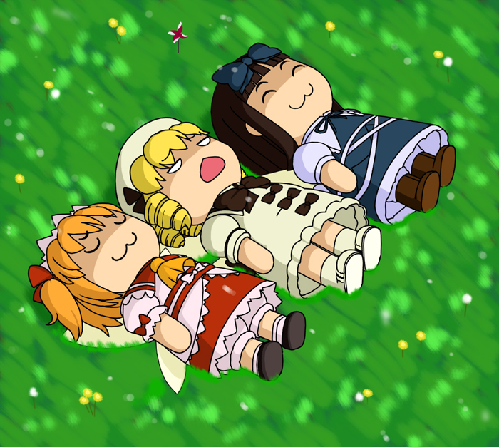 star sapphire, luna child, sunny milk, and teruyof (touhou) drawn by hyaluron