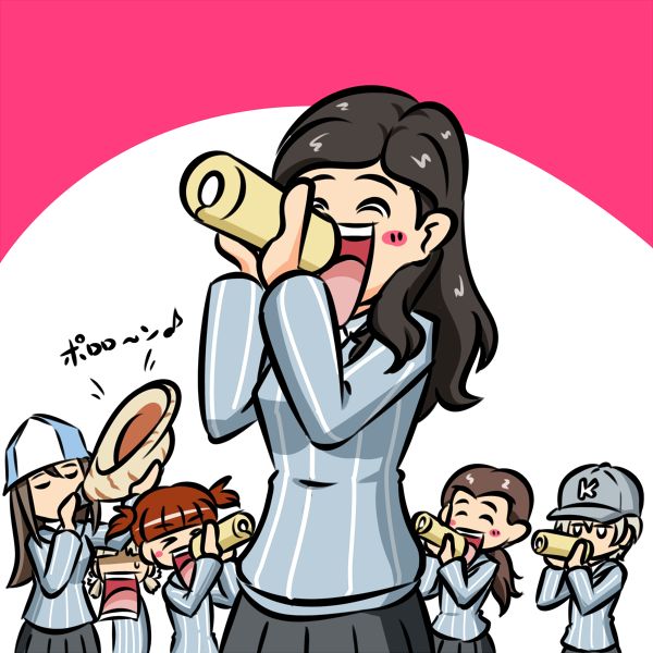 mika, aki, mikko, youko, tami, and 1 more (girls und panzer) drawn by kogane_(staygold)