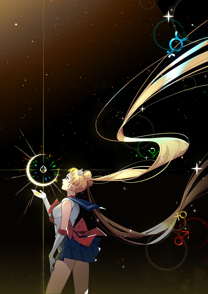tsukino usagi and sailor moon (bishoujo senshi sailor moon) drawn by nemovo