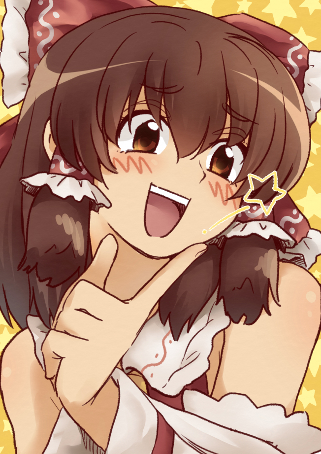 hakurei reimu and kanna (touhou and 1 more) drawn by meis_(terameisu)