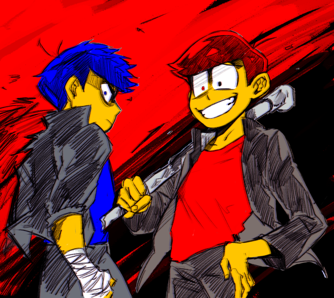 matsuno osomatsu and matsuno karamatsu (osomatsu and 2 more) drawn by 0wa0