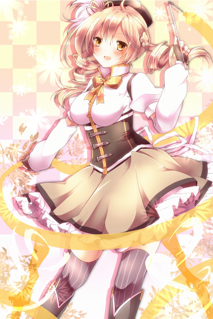 tomoe mami (mahou shoujo madoka magica) drawn by sakura_romu
