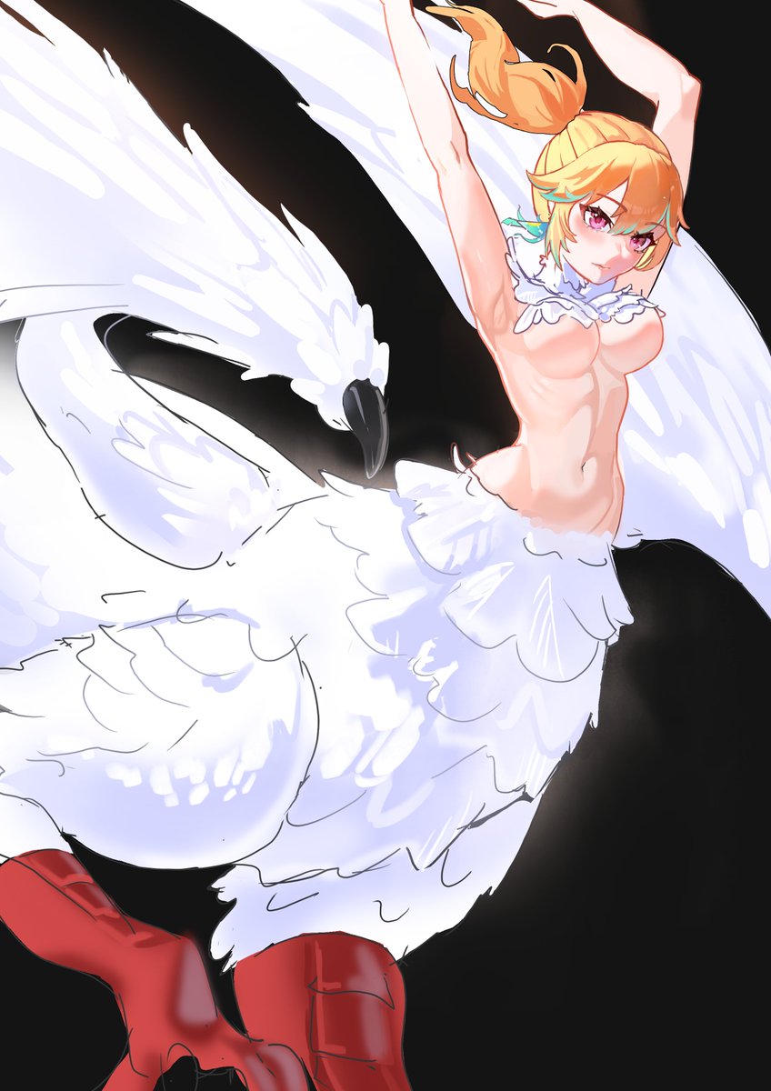 takanashi kiara and falin touden (hololive and 2 more) drawn by dopeybunni
