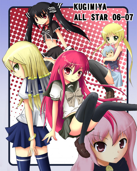 shana, louise francoise le blanc de la valliere, kooh, sanzen'in nagi, kugimiya rie, and 1 more (zero no tsukaima and 4 more) drawn by kirin_tarou