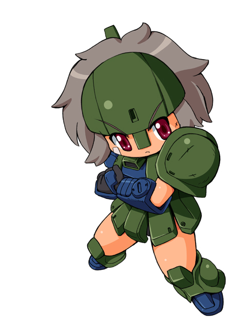 zaku i (gundam and 1 more) drawn by maro-n
