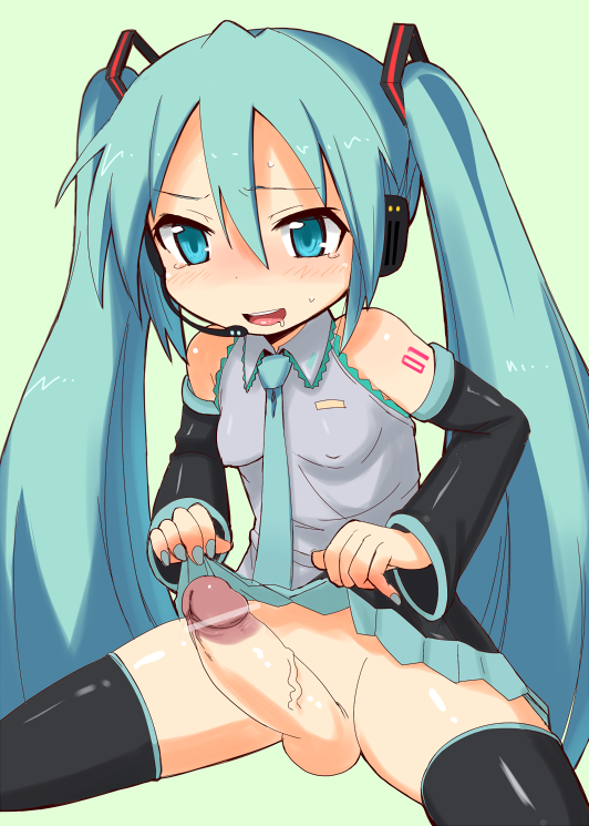 hatsune miku (vocaloid) drawn by okayu_(okayushop)
