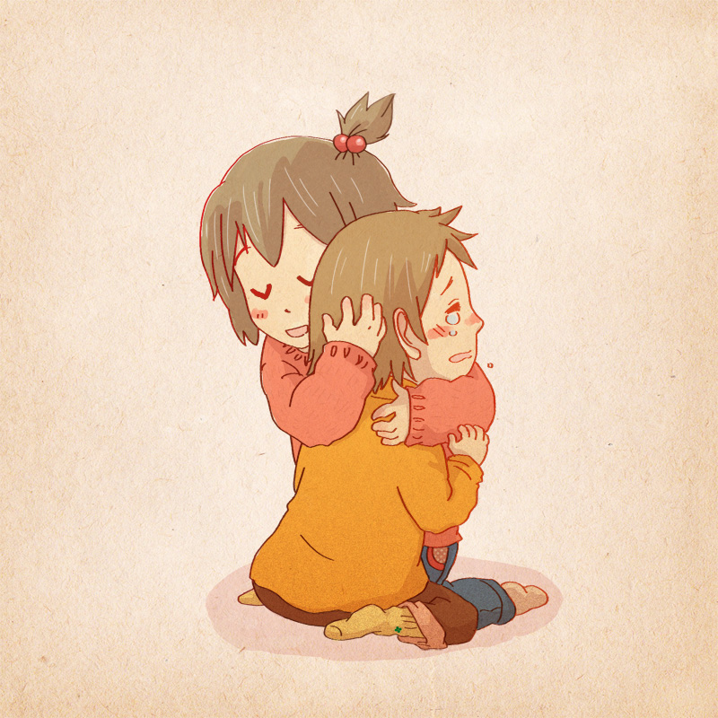 hirasawa yui and hirasawa ui (k-on!) drawn by bonjin