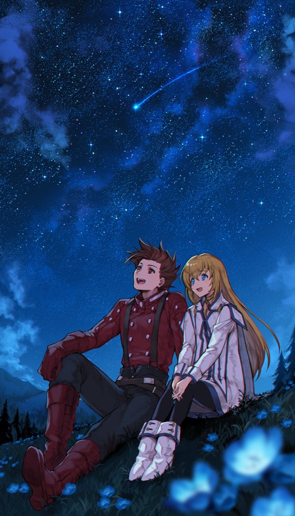 colette brunel and lloyd irving (tales of and 1 more) drawn by cocodar