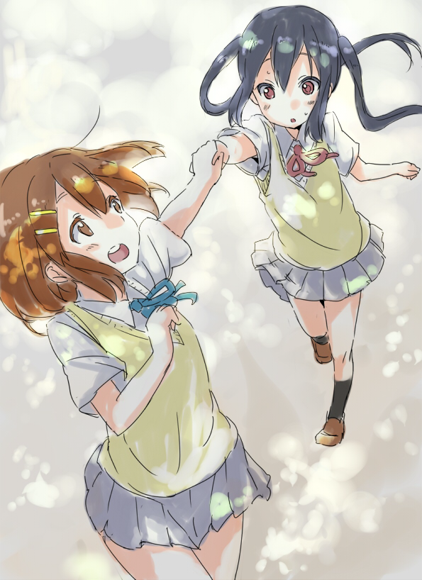 nakano azusa and hirasawa yui (k-on!) drawn by kirisawa_saki