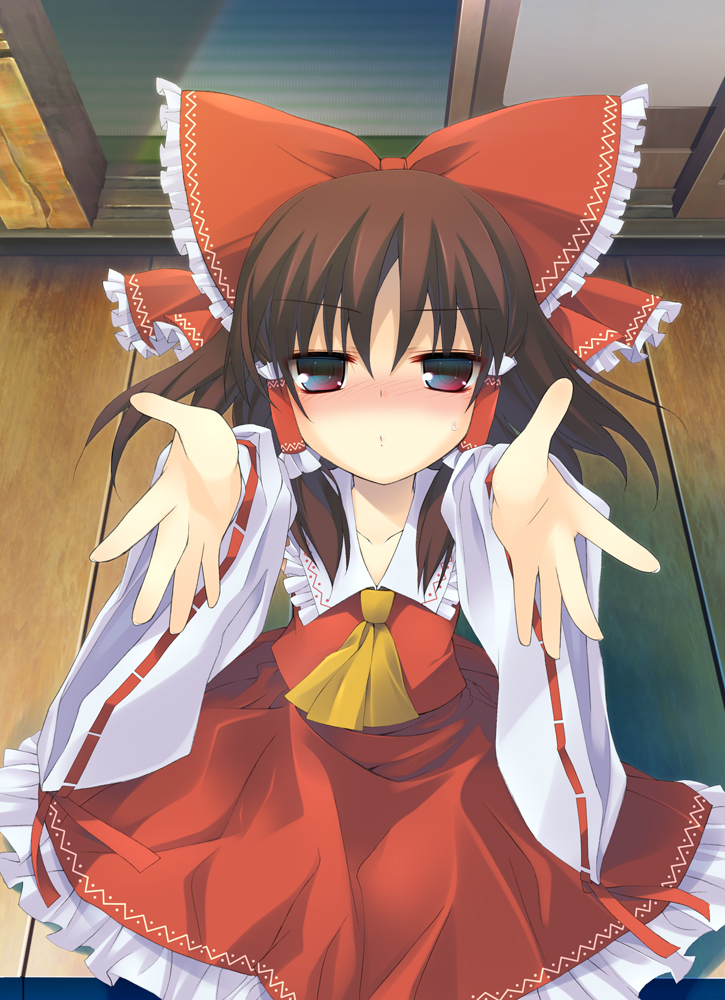 hakurei reimu (touhou) drawn by tororo_(toriaezu)