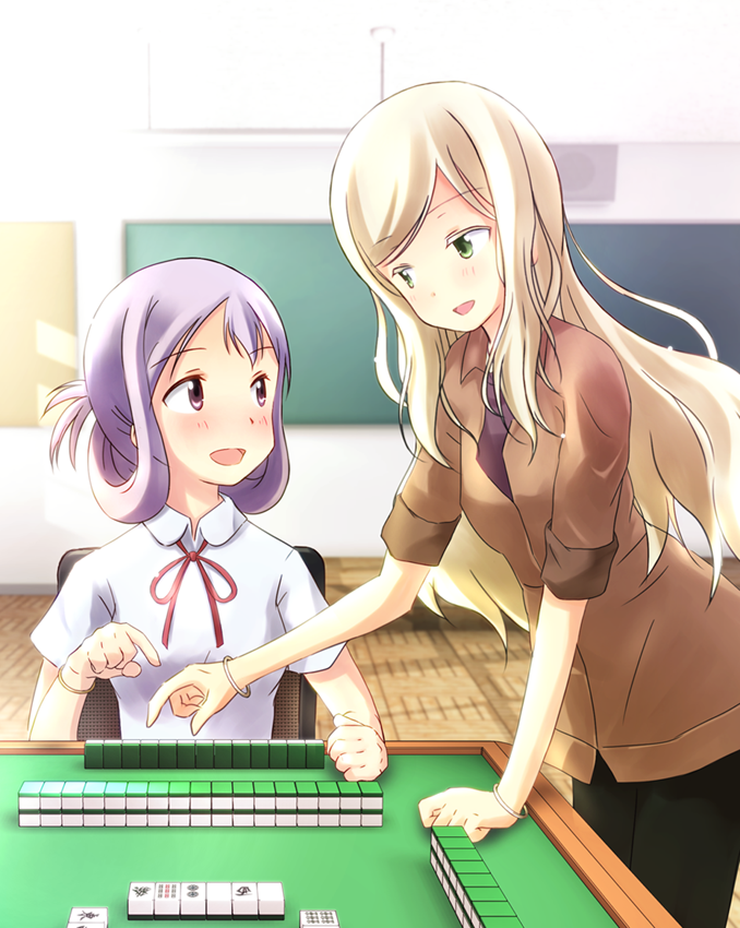 suehara kyouko and zenno (saki) drawn by kamo_(rsrk)