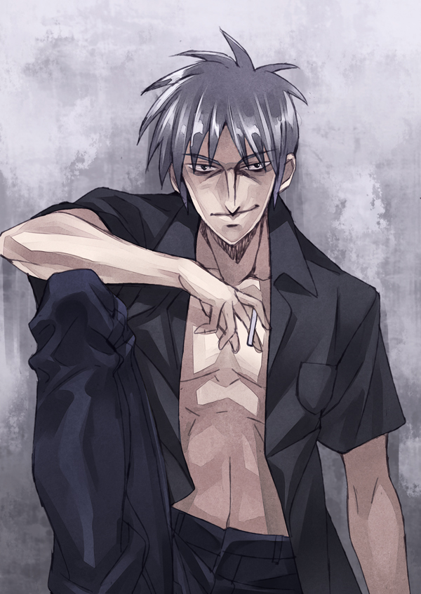 akagi shigeru (fukumoto mahjong and 1 more) drawn by matsuryuu