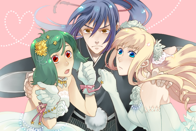 sheryl nome, ranka lee, and saotome alto (macross and 1 more) drawn by ishida_shouji