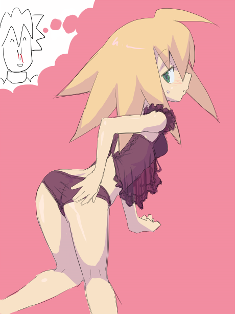 roll caskett and mega man volnutt (mega man and 1 more) drawn by muu_(mumumer)