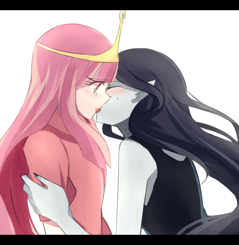 marceline abadeer and princess bonnibel bubblegum (adventure time) drawn by aoki_shizumi