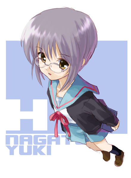 nagato yuki (suzumiya haruhi no yuuutsu) drawn by katahira_masashi