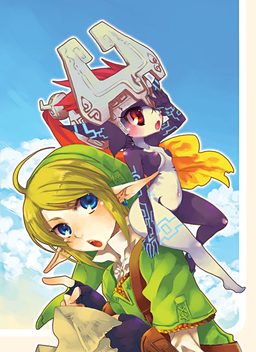 link and midna (the legend of zelda and 1 more) drawn by mitsubachi_koucha