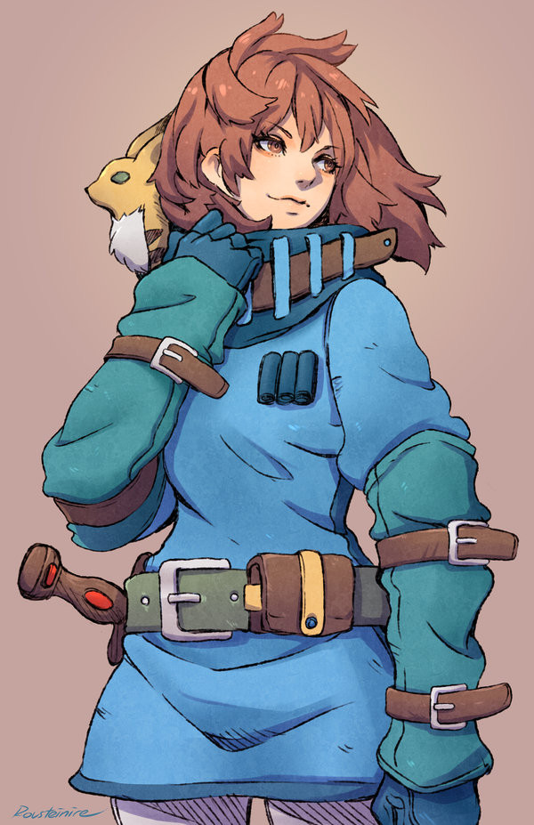nausicaa and teto (studio ghibli and 1 more) drawn by rousteinire
