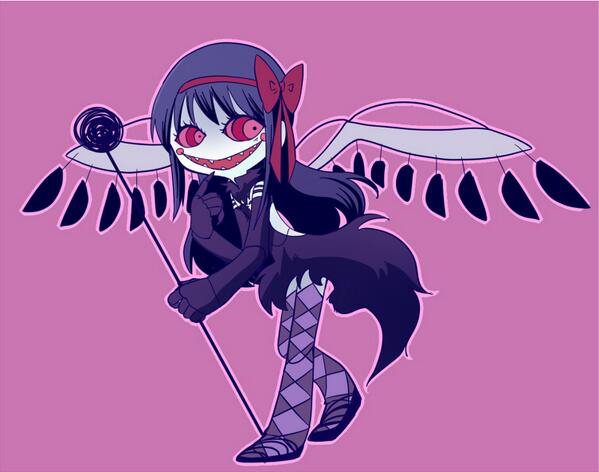akemi homura, akuma homura, and clara dolls (mahou shoujo madoka magica and 1 more) drawn by nura_(oaaaaaa)
