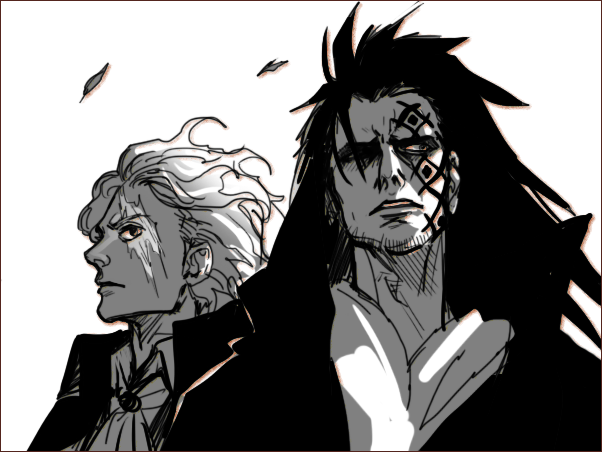 sabo and monkey d. dragon (one piece) drawn by julyan