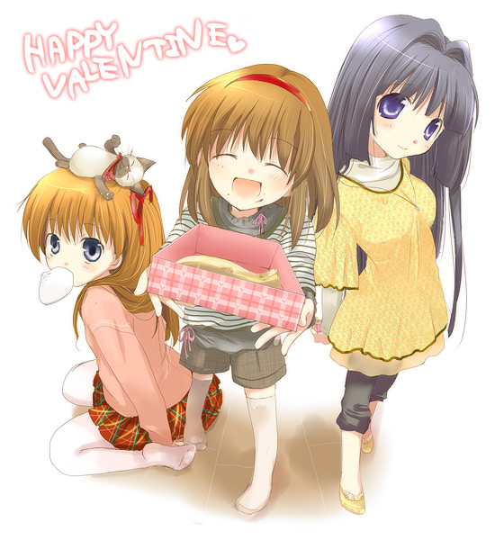 tsukimiya ayu, minase nayuki, sawatari makoto, and piro (kanon) drawn by kayune_niu