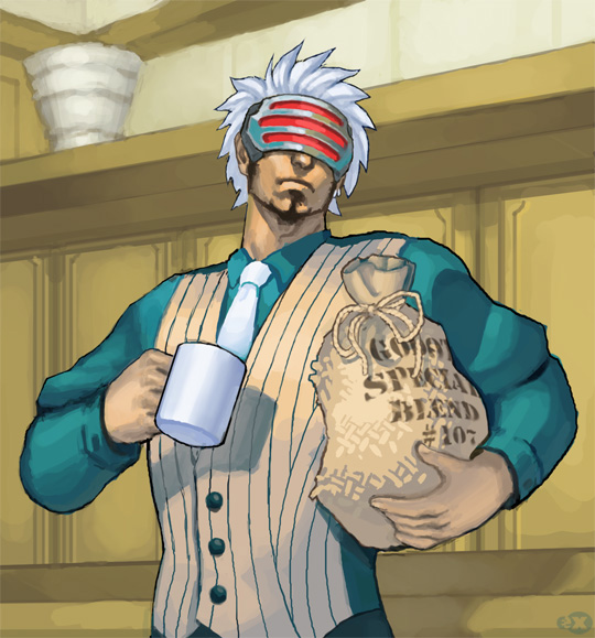 godot (ace attorney and 1 more) drawn by extollere