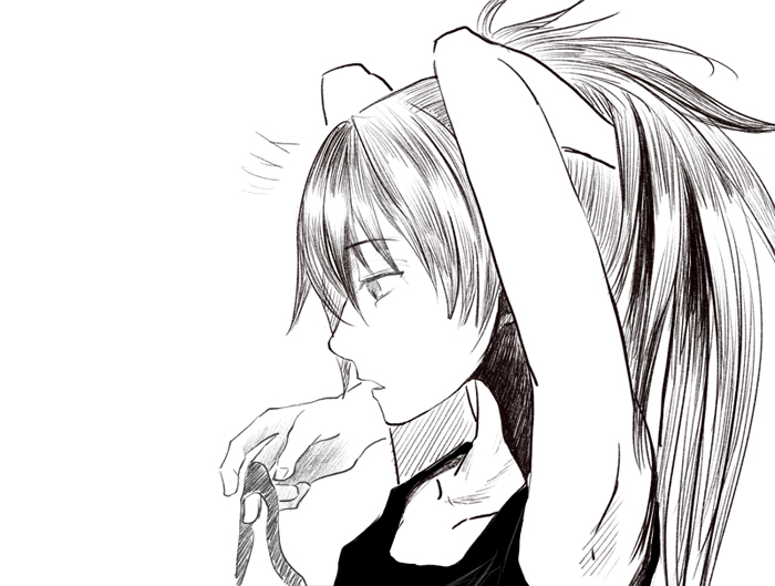 sakura kyoko (mahou shoujo madoka magica) drawn by die_(die0118)