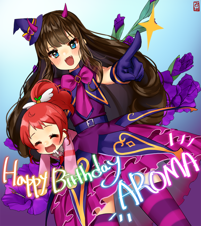 kurosu aroma and shiratama mikan (pretty series and 1 more) drawn by gambe