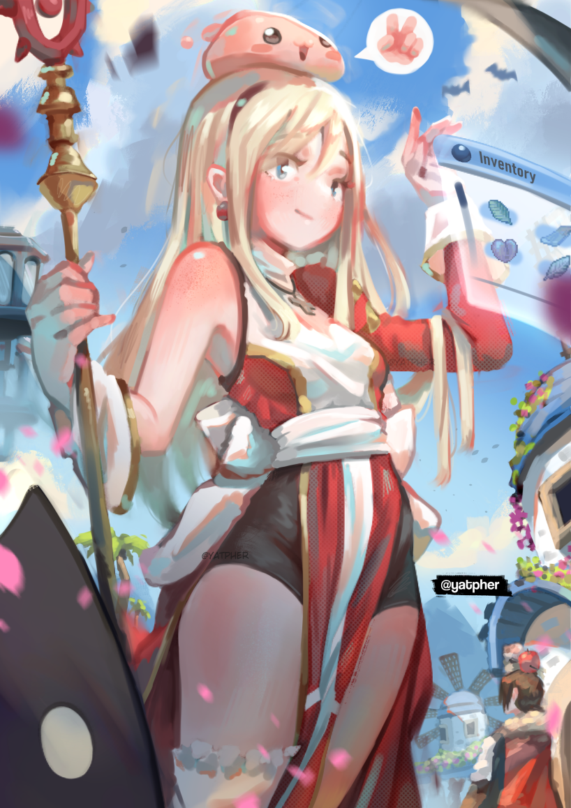 high priest, poring, lord knight, and deviruchi (ragnarok online) drawn by yatpher