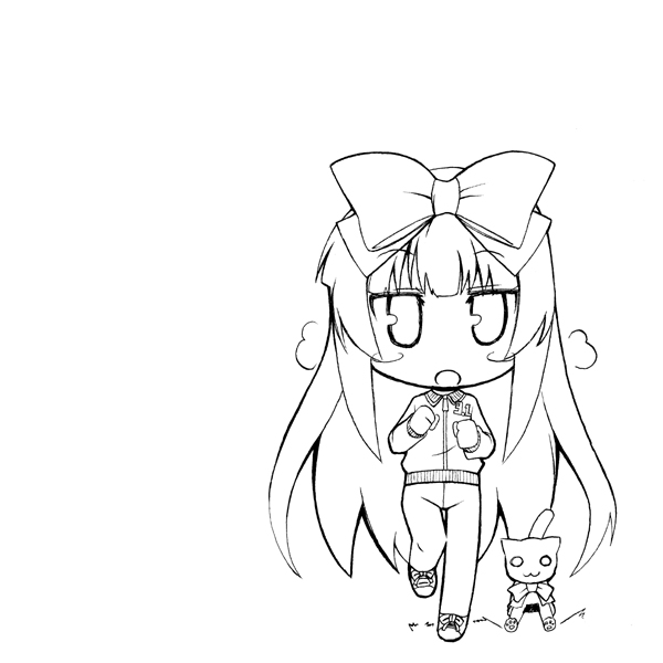 3.1-tan and dos cat (os-tan) drawn by jingai_modoki