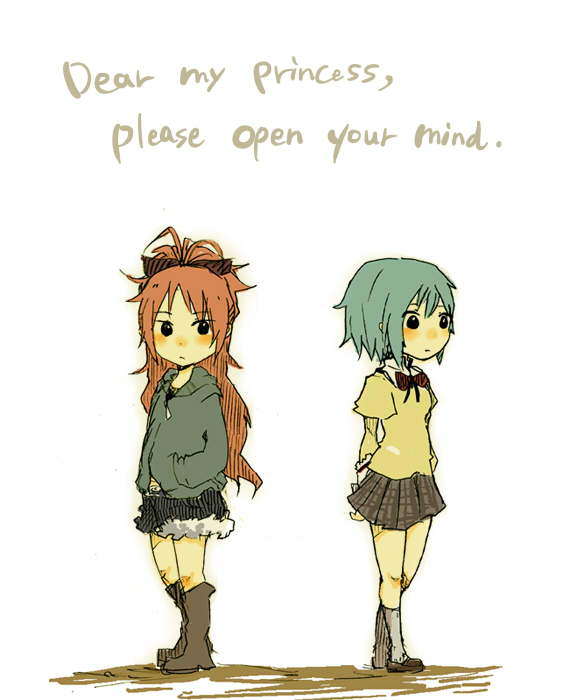 miki sayaka and sakura kyoko (mahou shoujo madoka magica) drawn by uzaki_(jiro)