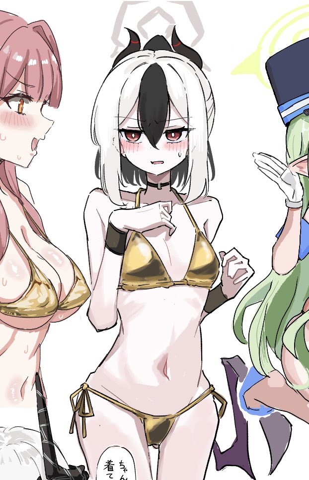 kayoko, aru, hikari, and mudrock (blue archive and 1 more) drawn by katsuhiko_(bone_hiko)