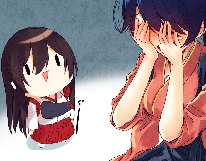 akagi and houshou (kantai collection) drawn by saijou_haruki