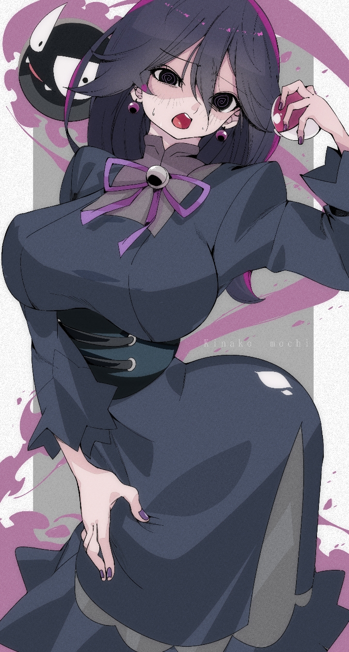 hex maniac and gastly (pokemon and 1 more) drawn by kinakomochi_(user_vedc2333)
