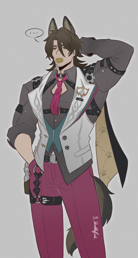 gallagher (honkai and 1 more) drawn by doodlefish