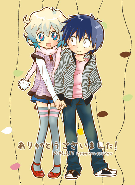 nia teppelin and simon (tengen toppa gurren lagann) drawn by mizutama