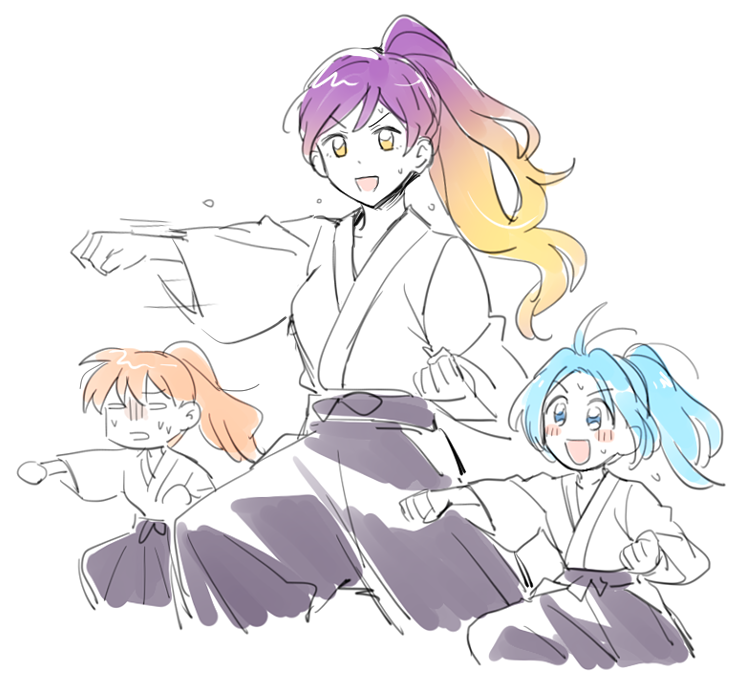 hijiri byakuren, kumoi ichirin, and yorigami jo'on (touhou) drawn by re_ghotion