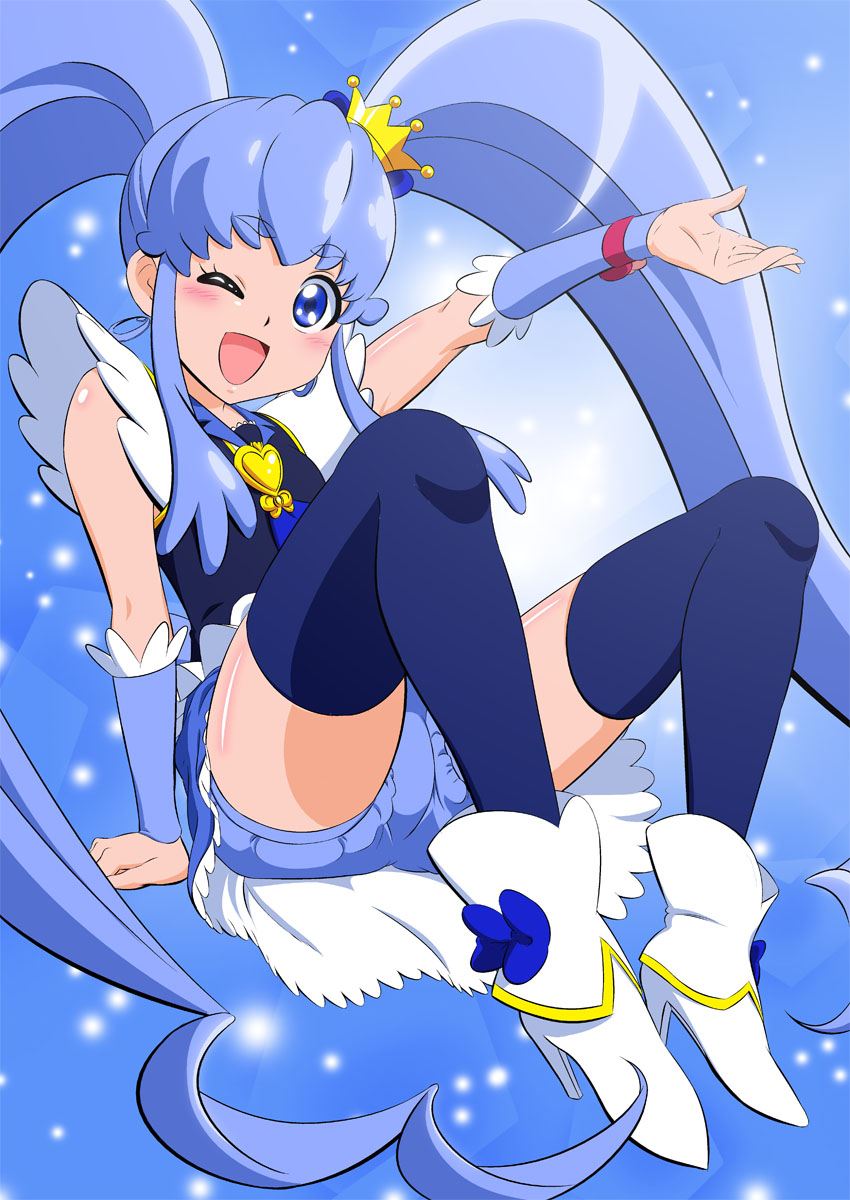 shirayuki hime and cure princess (precure and 1 more) drawn by fuchi_(nightmare)