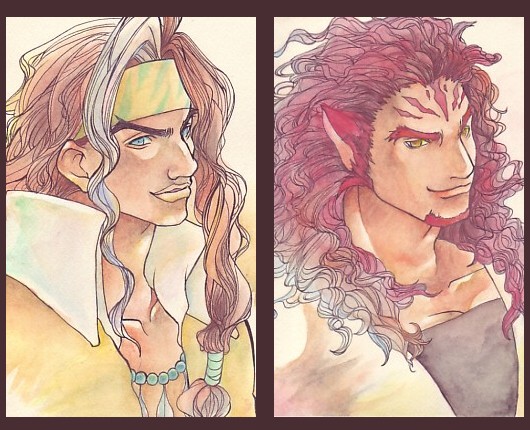 skrimir and santana laurence (fire emblem and 2 more) drawn by come-sta