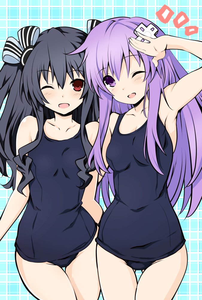 nepgear and uni (neptune) drawn by iwashi_dorobou_-r-