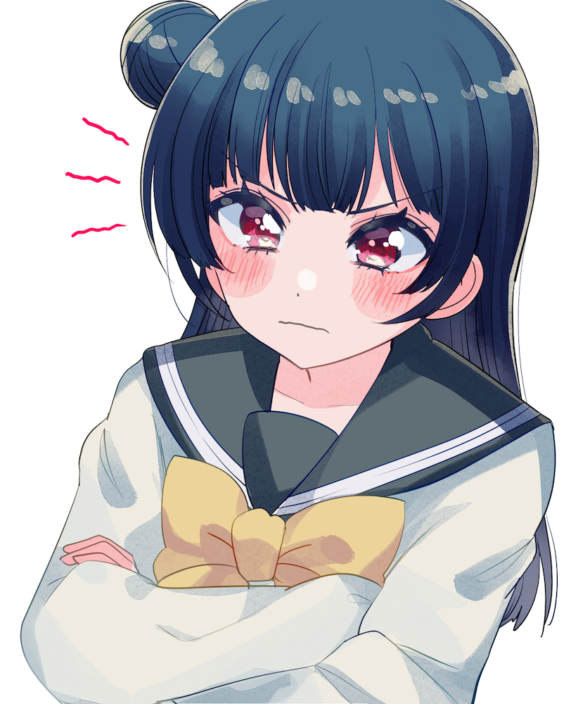tsushima yoshiko (love live! and 1 more) drawn by cream_(nipakupa)