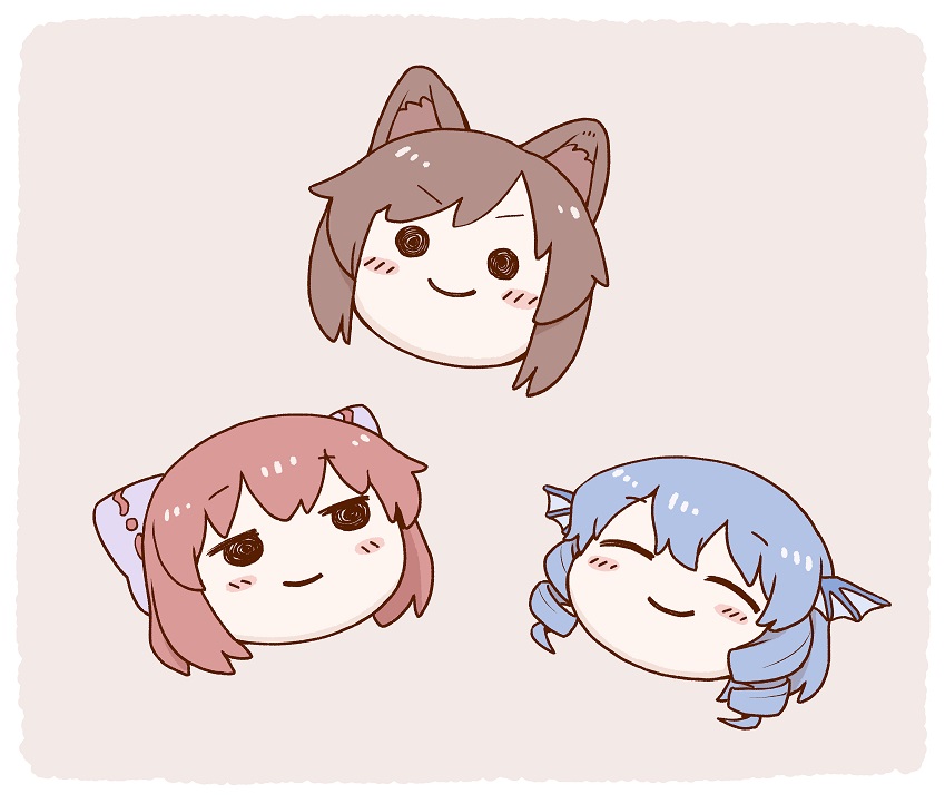 imaizumi kagerou, sekibanki, and wakasagihime (touhou) drawn by poronegi